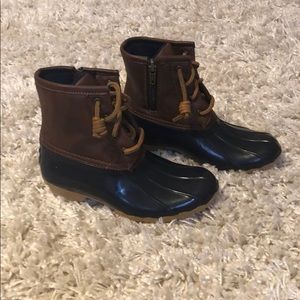 Sperry saltwater boot. Navy blue. Kids size 13